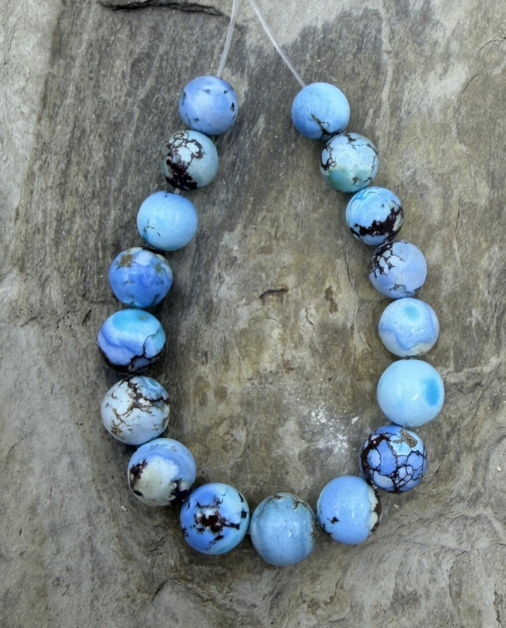 RARE AAA+ Golden Hills Turquoise (Kazakhstan) Round Beads