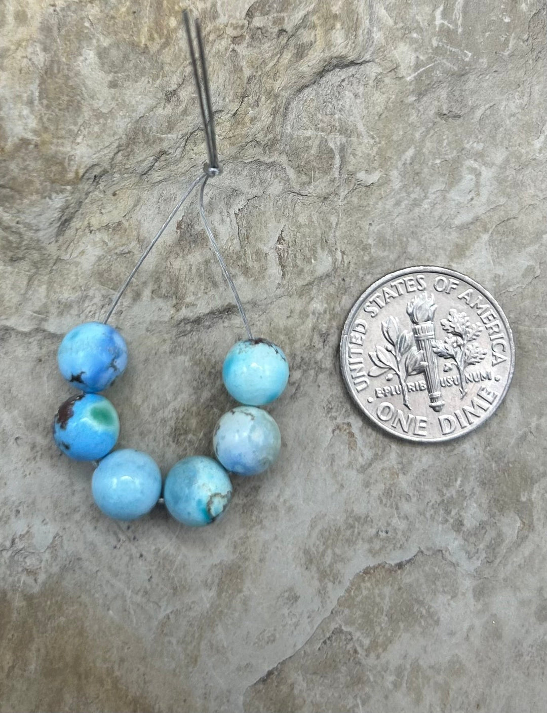 RARE AAA+ Golden Hills Turquoise (Kazakhstan) Round Beads