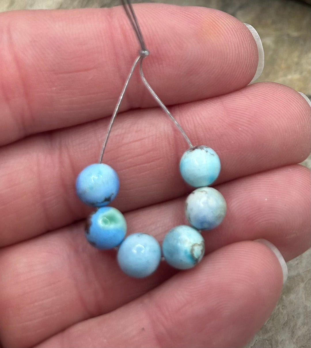 RARE AAA+ Golden Hills Turquoise (Kazakhstan) Round Beads