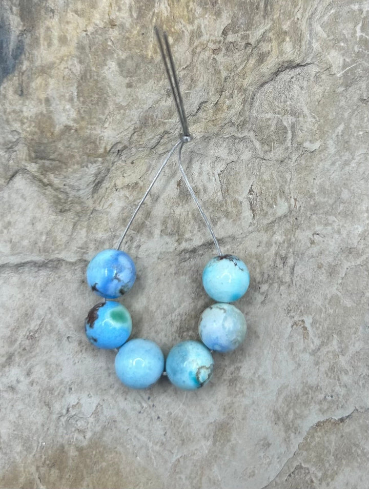 RARE AAA+ Golden Hills Turquoise (Kazakhstan) Round Beads