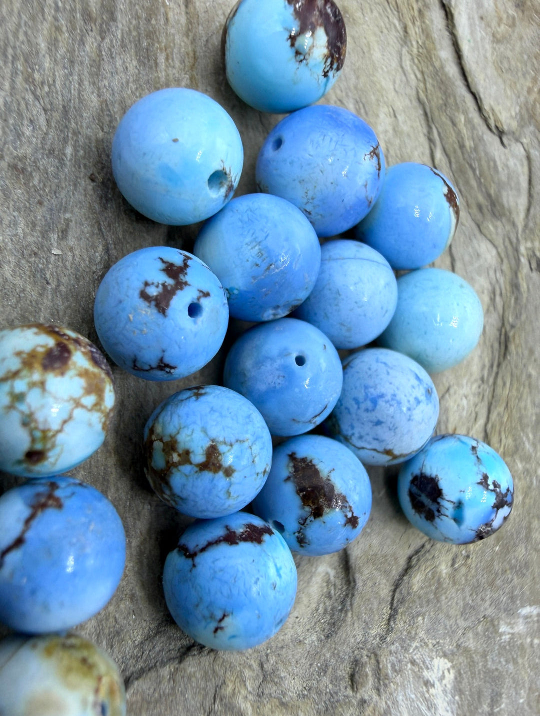 RARE AAA+ Golden Hills Turquoise (Kazakhstan) Round Beads
