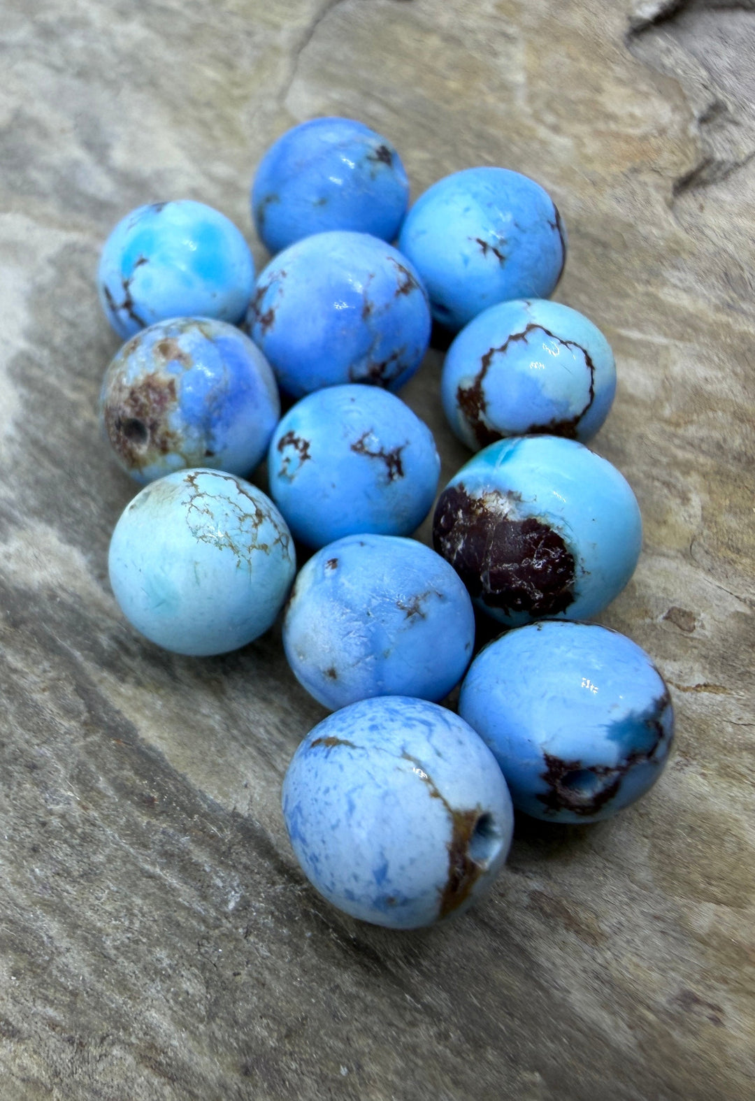 RARE AAA+ Golden Hills Turquoise (Kazakhstan) Round Beads