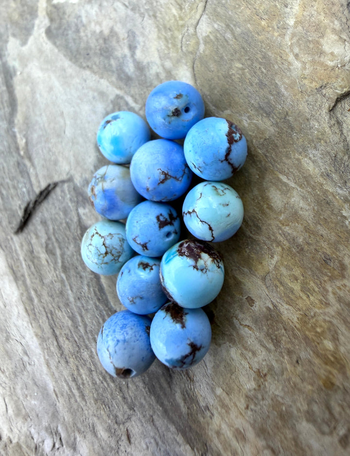RARE AAA+ Golden Hills Turquoise (Kazakhstan) Round Beads
