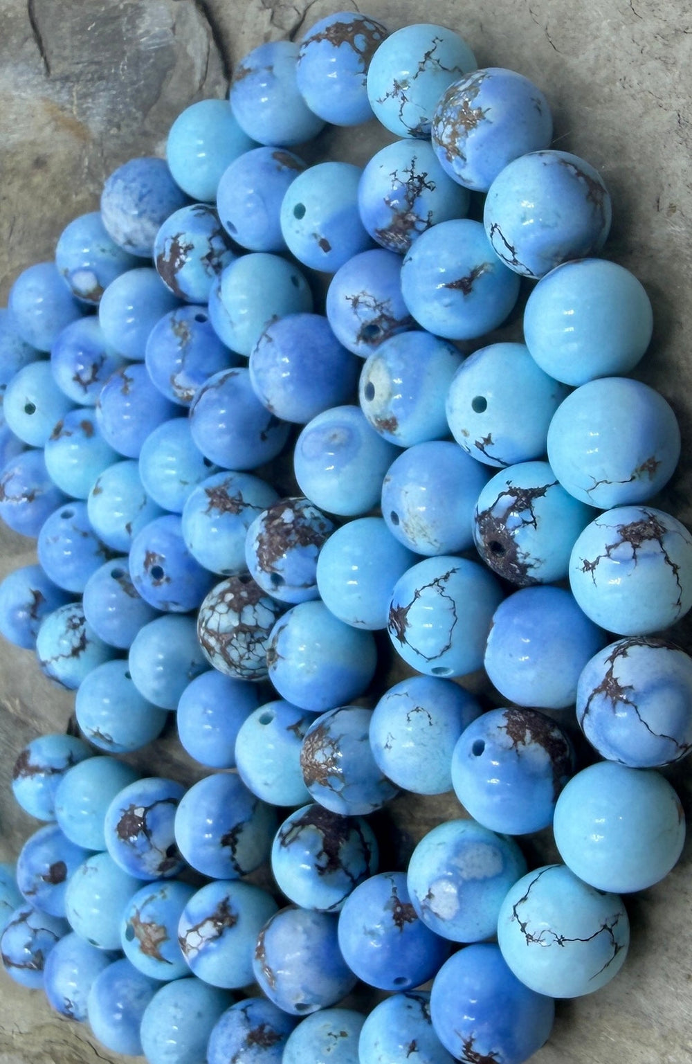 RARE AAA+ Golden Hills Turquoise (Kazakhstan) Round Beads 8-8.5mm Beads, ONE BEAD