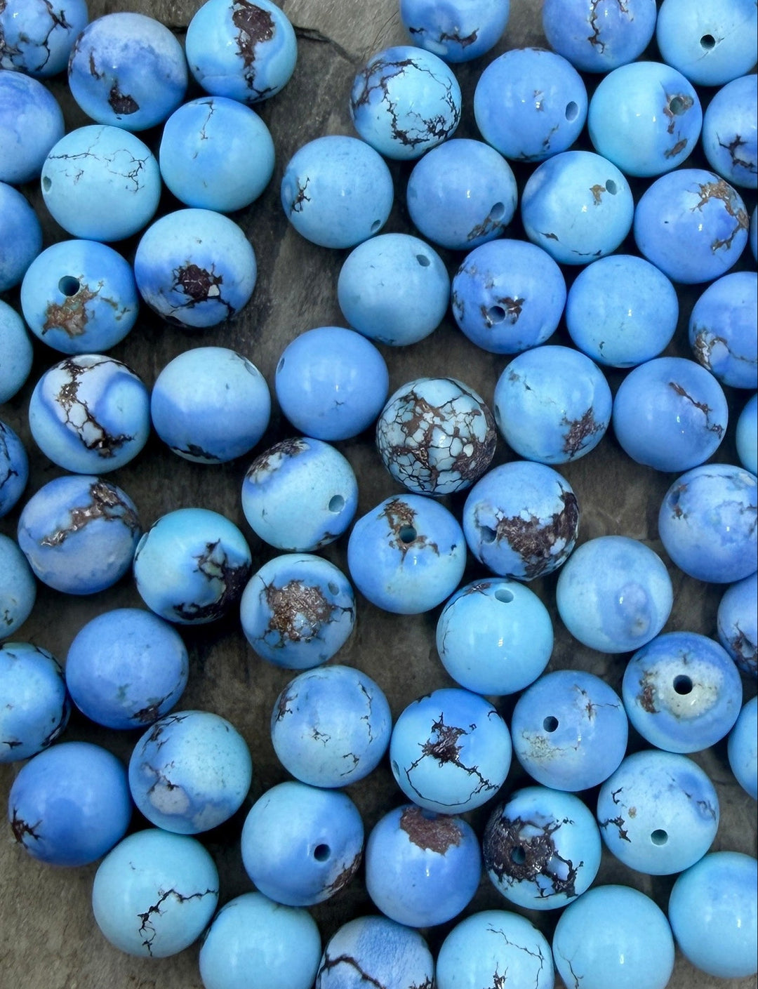 RARE AAA+ Golden Hills Turquoise (Kazakhstan) Round Beads