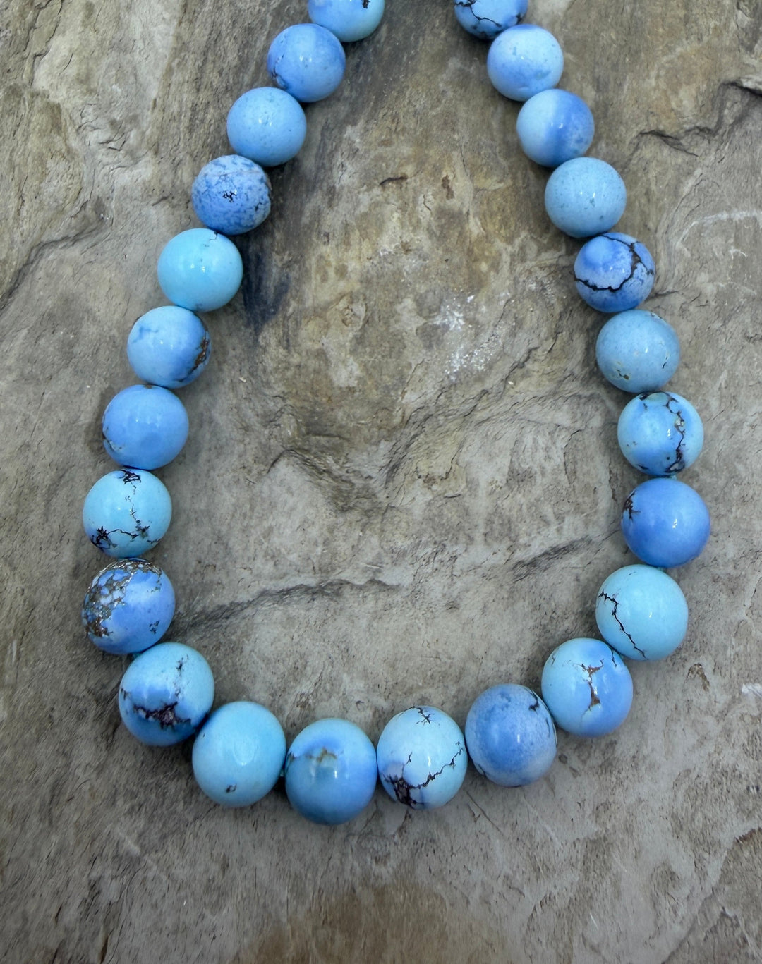 RARE AAA+ Golden Hills Turquoise (Kazakhstan) Round Beads 8mm, 8 inch Strand 28 Beads
