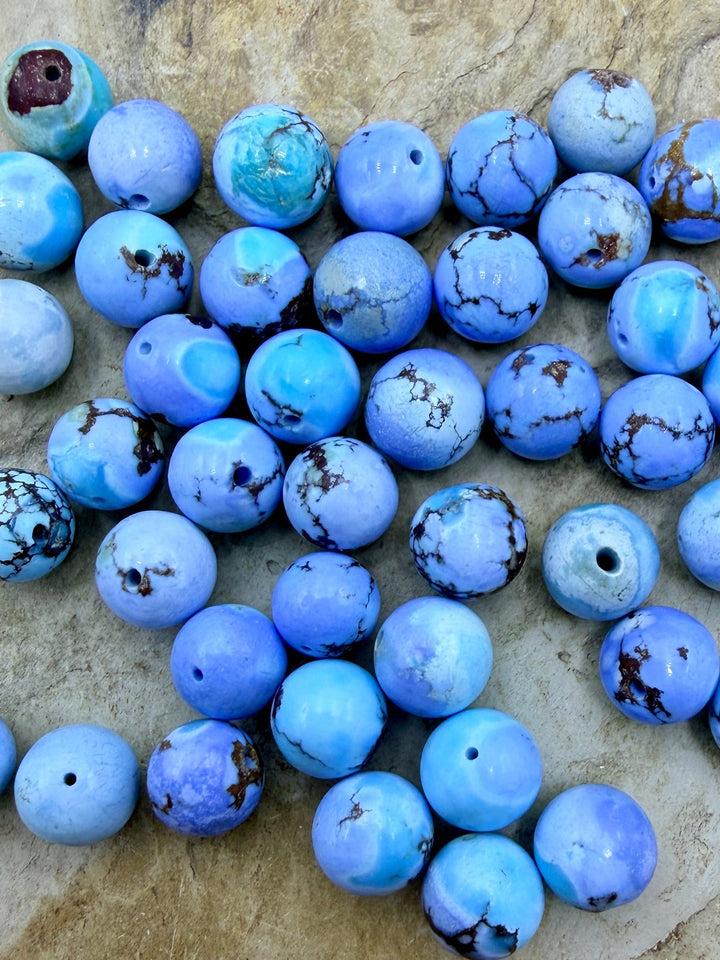 RARE AAA+ Golden Hills Turquoise (Kazakhstan) Round Beads6-6.5mm, Sold Per ONE 6-6.5mm BEAD
