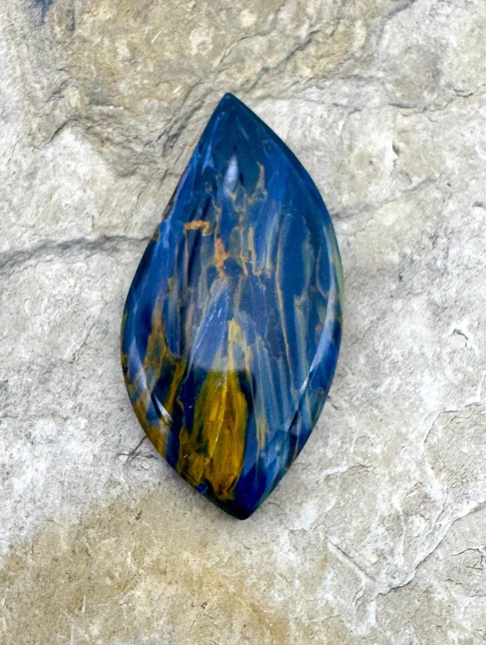 RARE AAA + Premium Blue Pietersite Cabochon 22x43mm