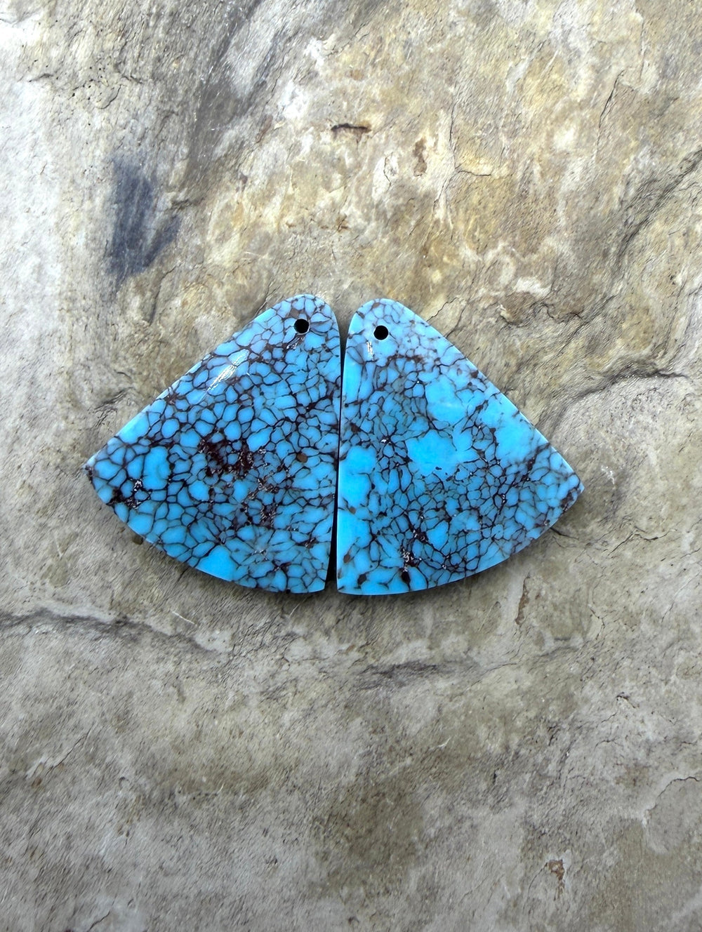 RARE AAA+ Prince Turquoise (Egypt) Matching Earring Slab