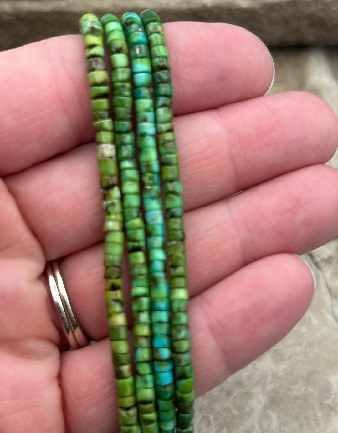 RARE AAA+ Sonoran Gold Turquoise (Mex) 3-4mm Heishi Beads