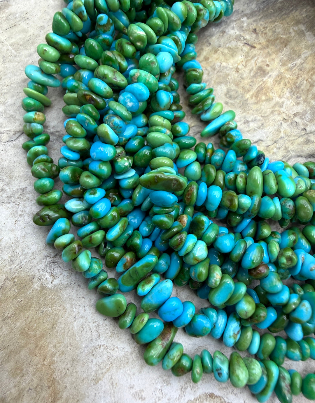 RARE AAA+ Sonoran Gold Turquoise (Mex) 3-5mm Stacked