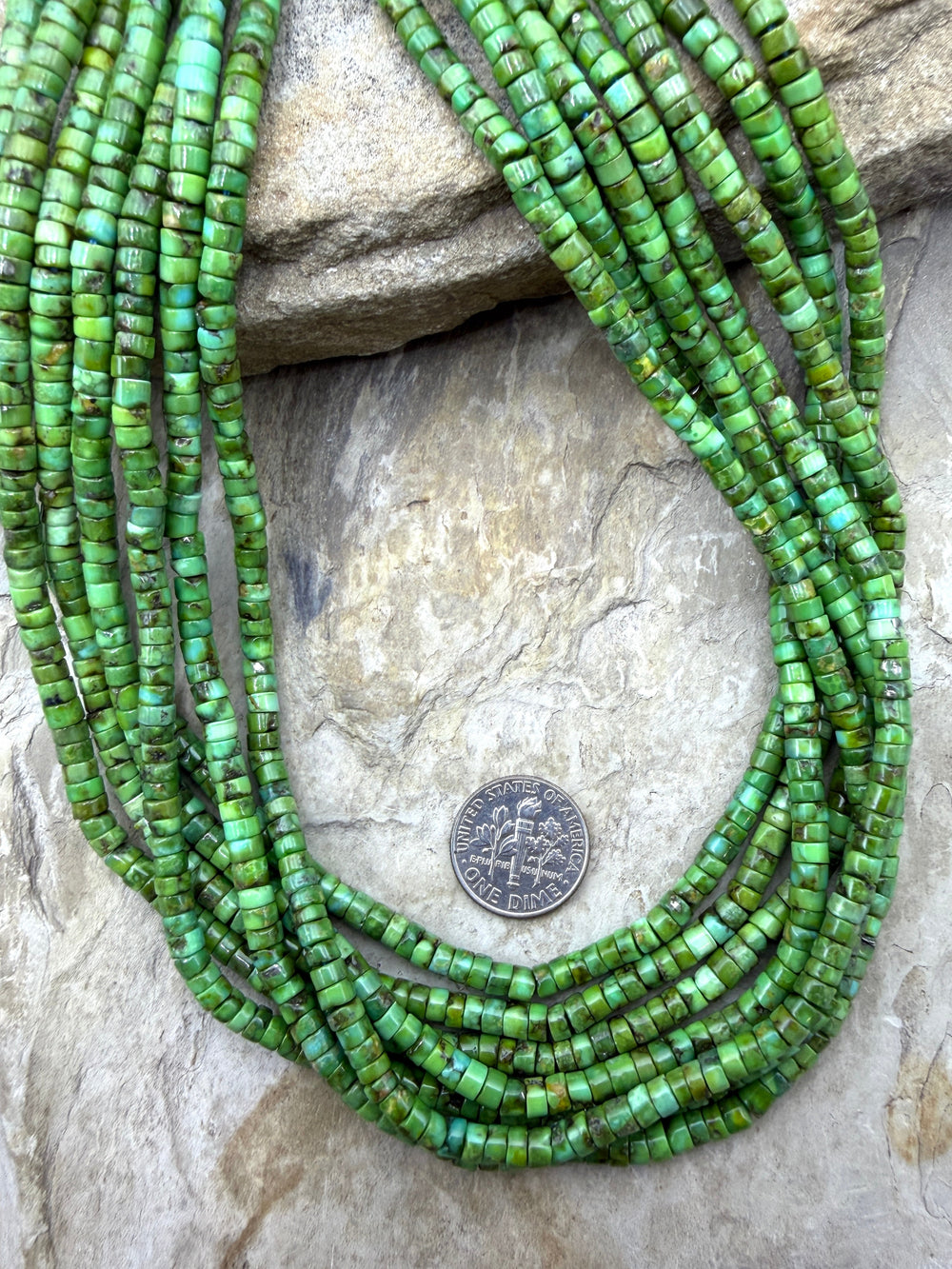 RARE AAA+ Sonoran Gold Turquoise (Mex) 3.8-4mm Heishi Beads