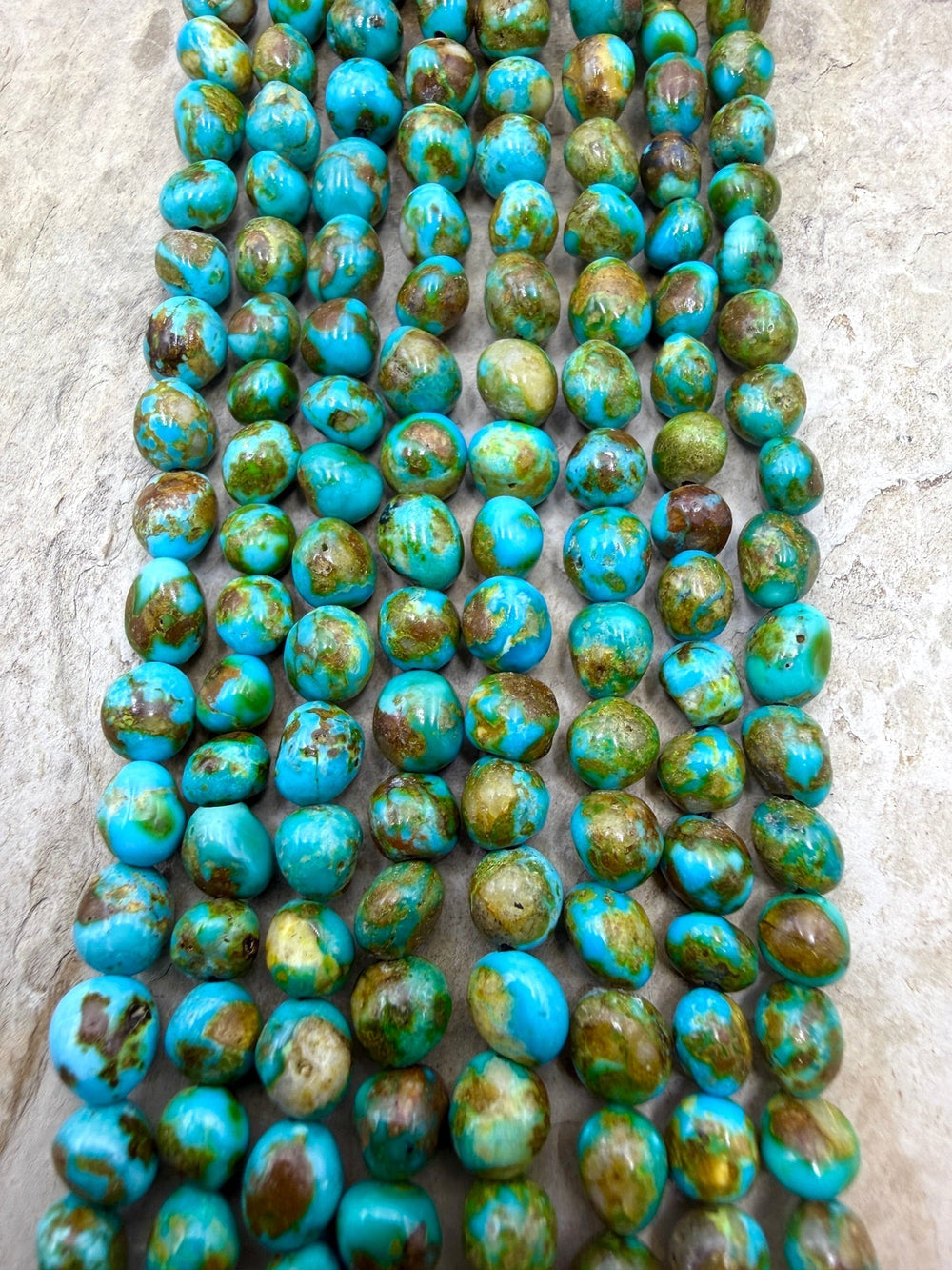 RARE AAA+ Sonoran Gold Turquoise (Mex) 6-7mm Rounded Nugget