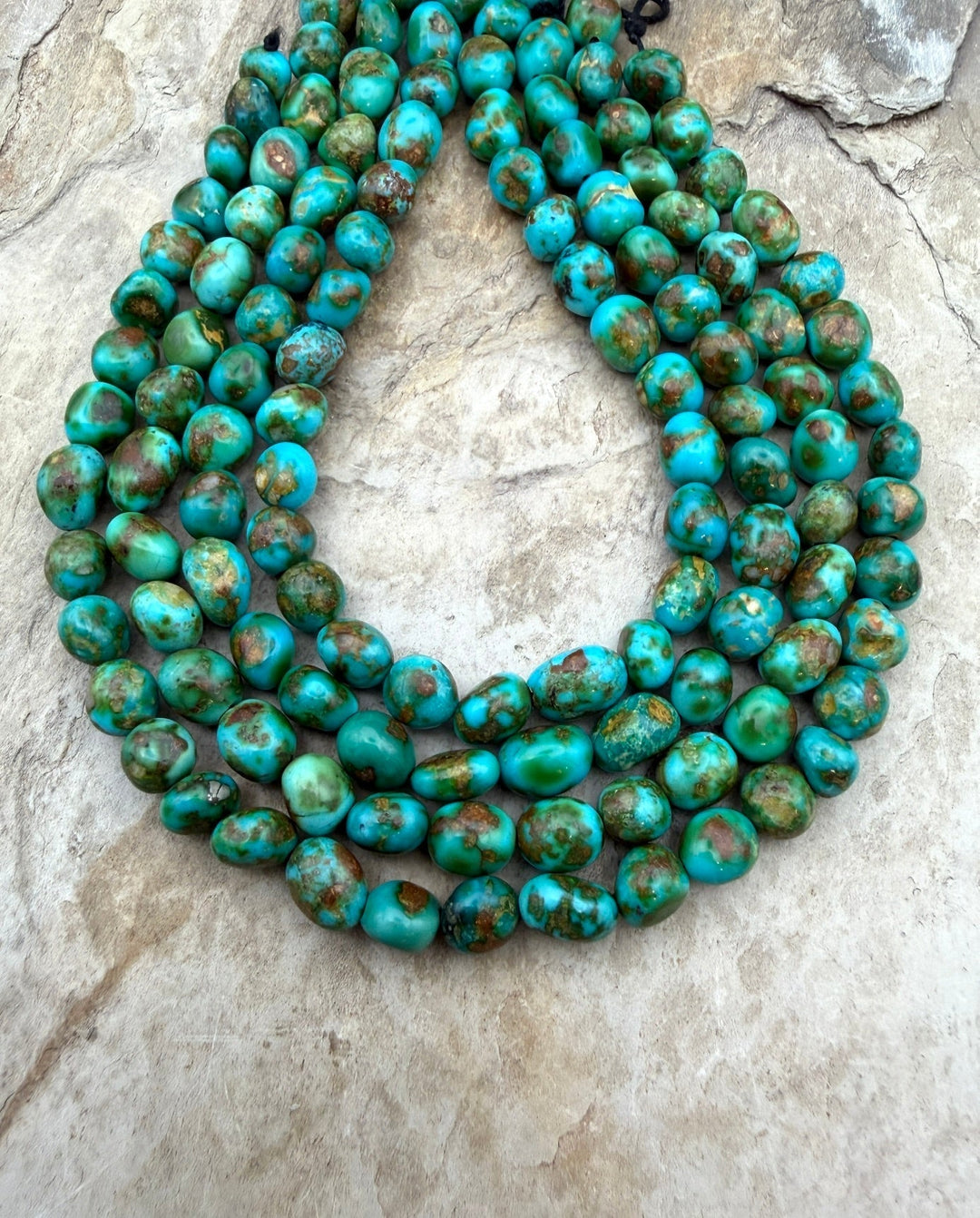RARE AAA+ Sonoran Gold Turquoise (Mex) 6-7mm Rounded Nugget