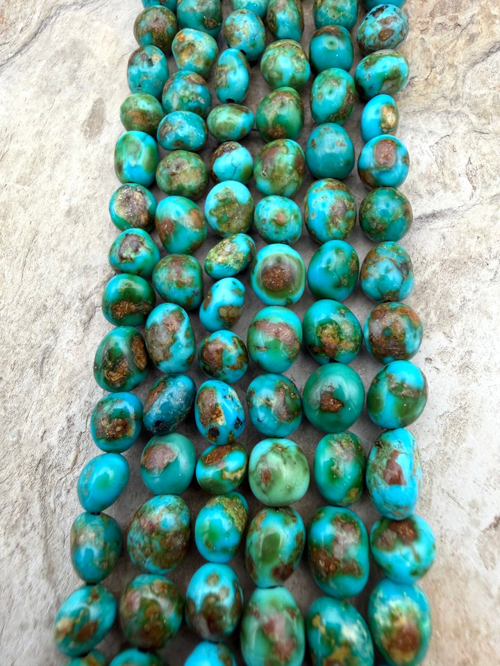 RARE AAA+ Sonoran Gold Turquoise (Mex) 6-7mm Rounded Nugget