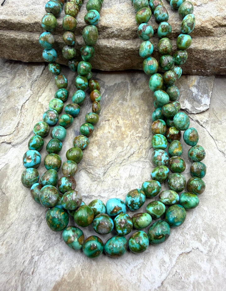 RARE AAA+ Sonoran Gold Turquoise (Mex) 8-10mm Rounded