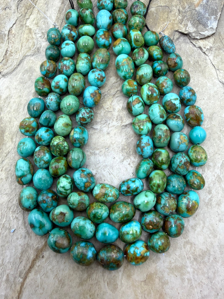 RARE AAA+ Sonoran Gold Turquoise (Mex) 8-10mm Rounded