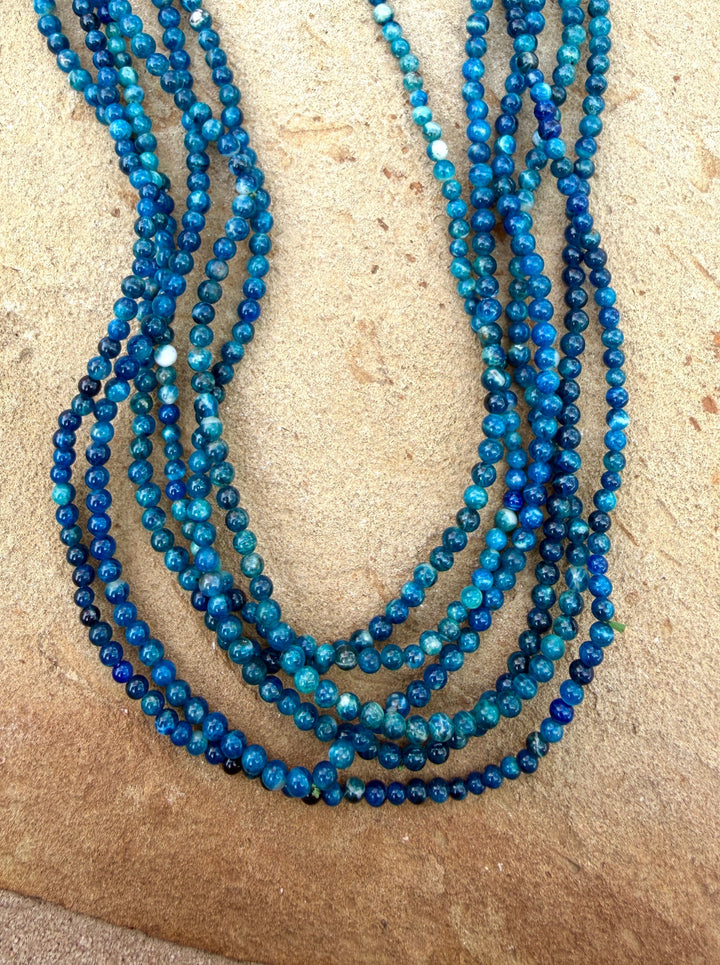 RARE Afghanite (Afghanastan) 4-5mm Round Beads 21 Inch