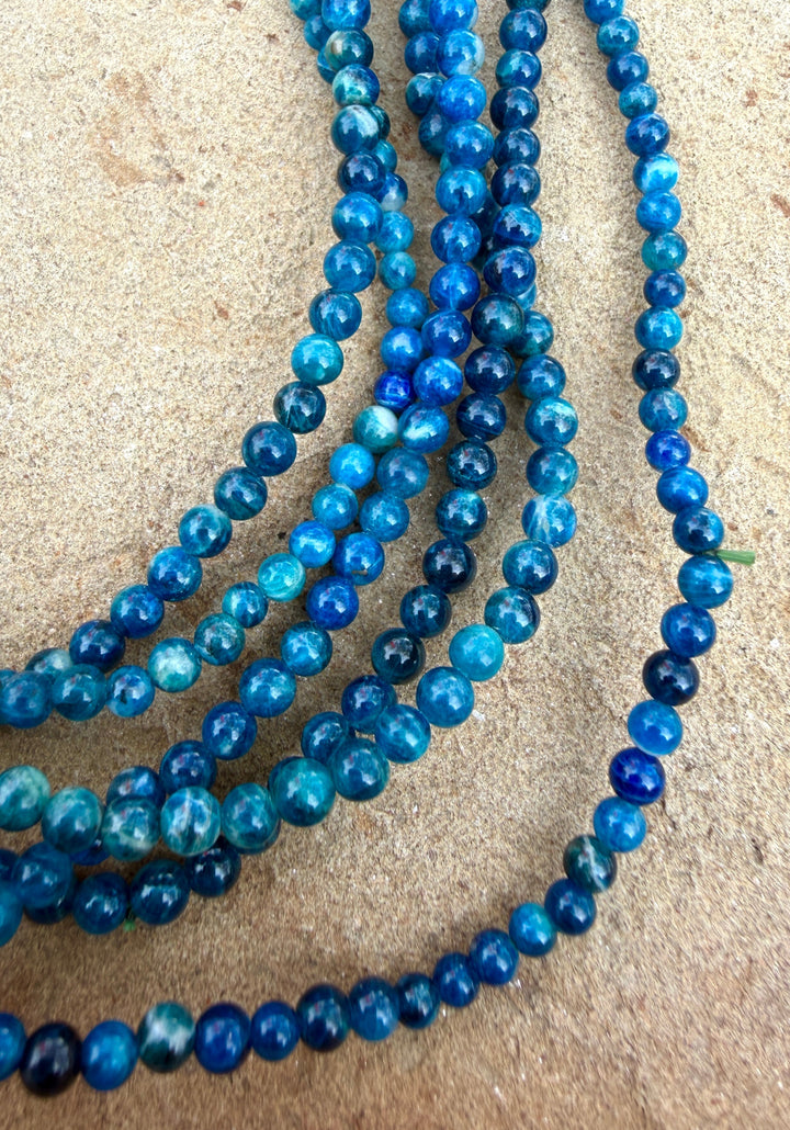 RARE Afghanite (Afghanastan) 4-5mm Round Beads 21 Inch