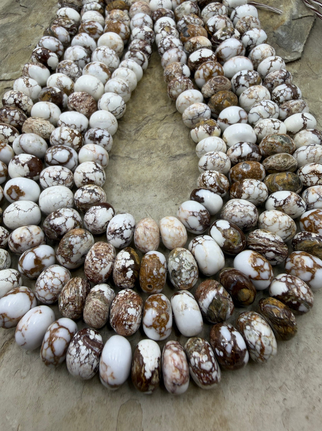 RARE Arizona Wild Horse 10mm Rondelle Beads Strand 16 inch