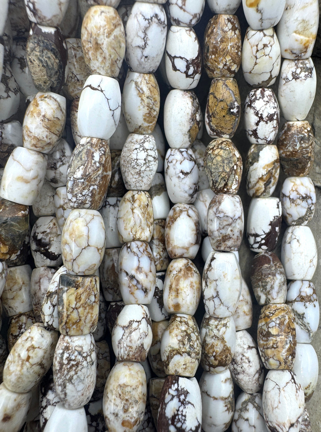 RARE Arizona Wild Horse 6x10mm Handcut Barrel Beads Strand