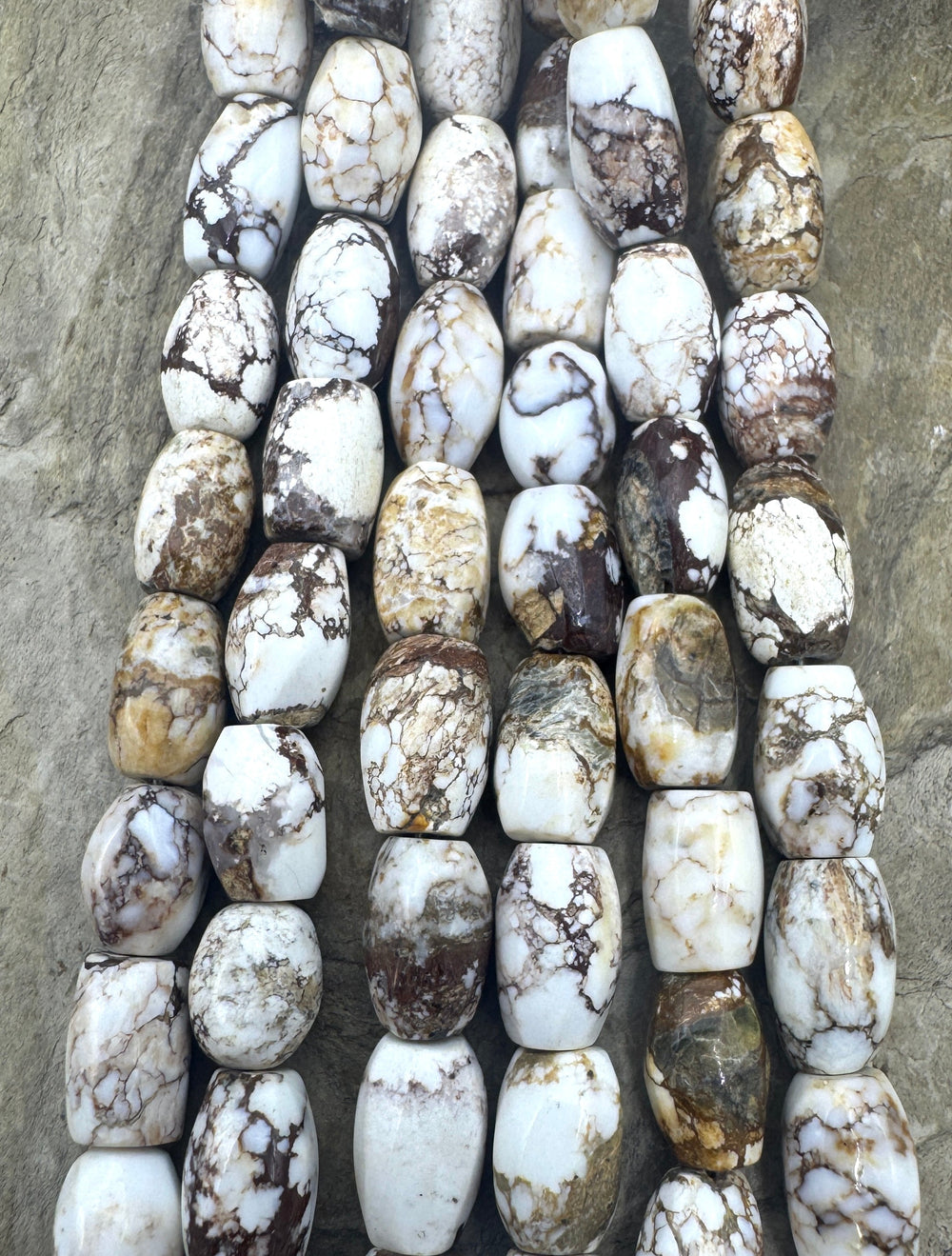 RARE Arizona Wild Horse 6x10mm Handcut Barrel Beads Strand