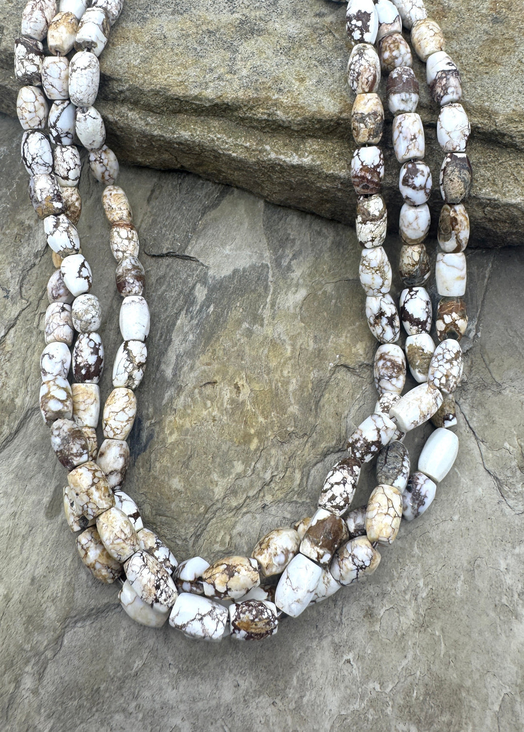 RARE Arizona Wild Horse 6x10mm Handcut Barrel Beads Strand