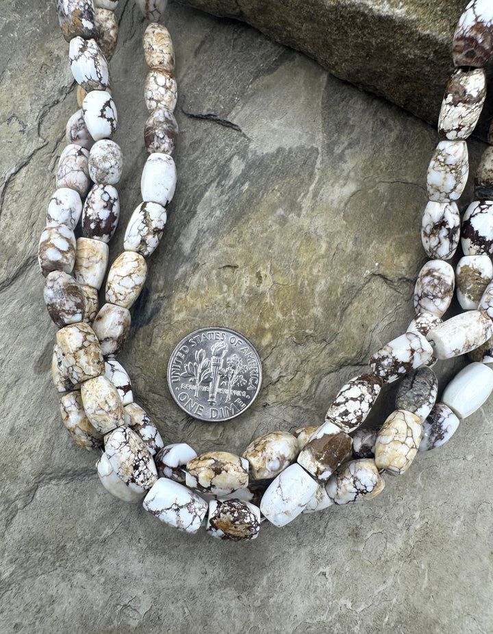 RARE Arizona Wild Horse 6x10mm Handcut Barrel Beads Strand