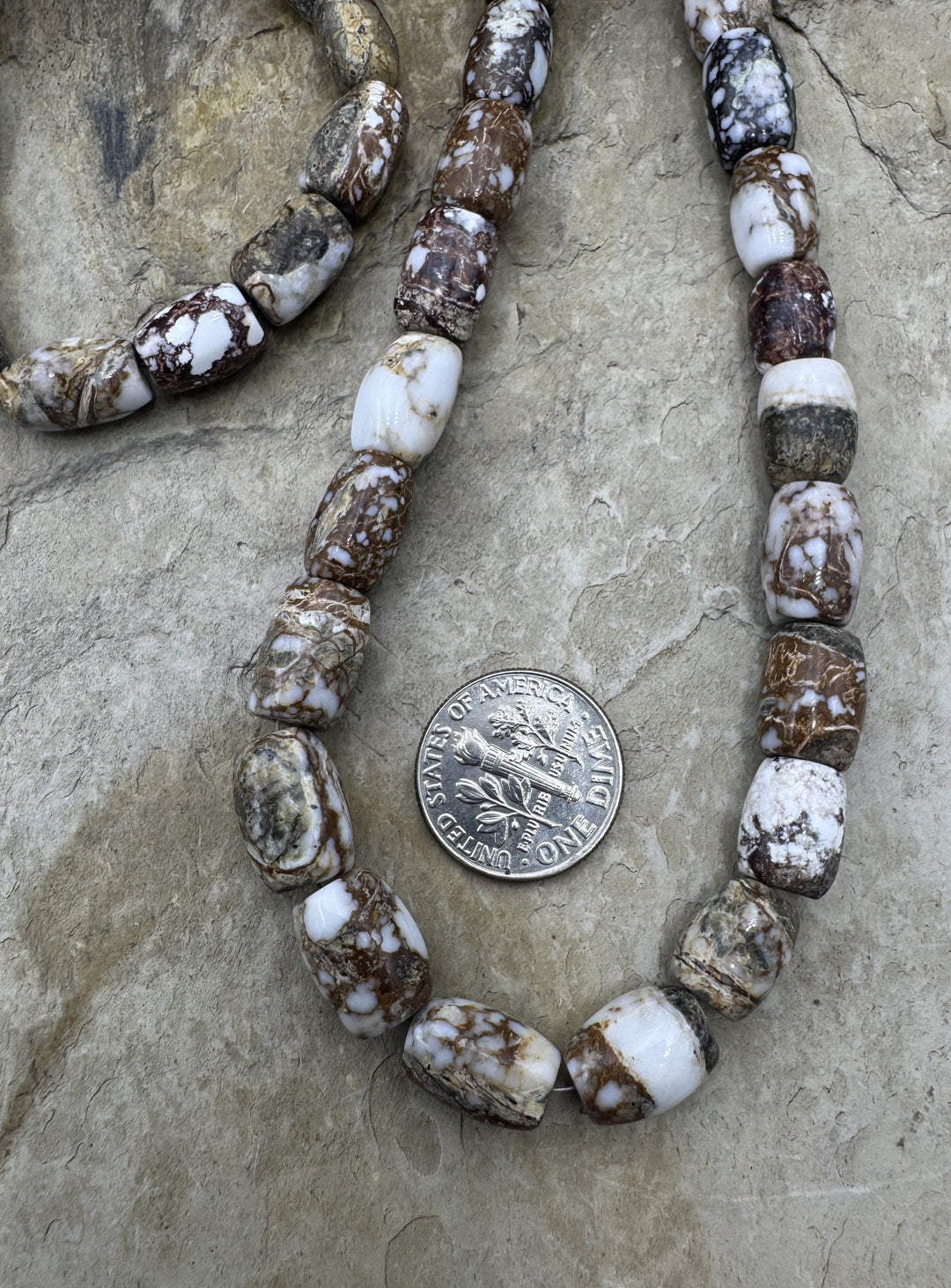 RARE Arizona Wild Horse 9x12mm Barrel Beads Strand 16 inch