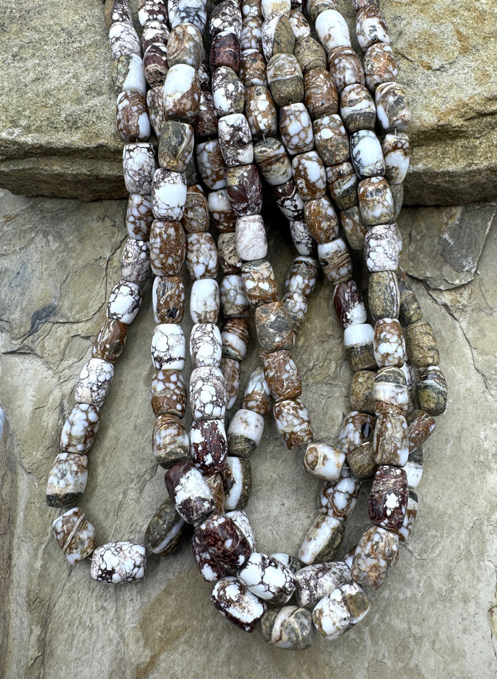 RARE Arizona Wild Horse 9x12mm Barrel Beads Strand 16 inch