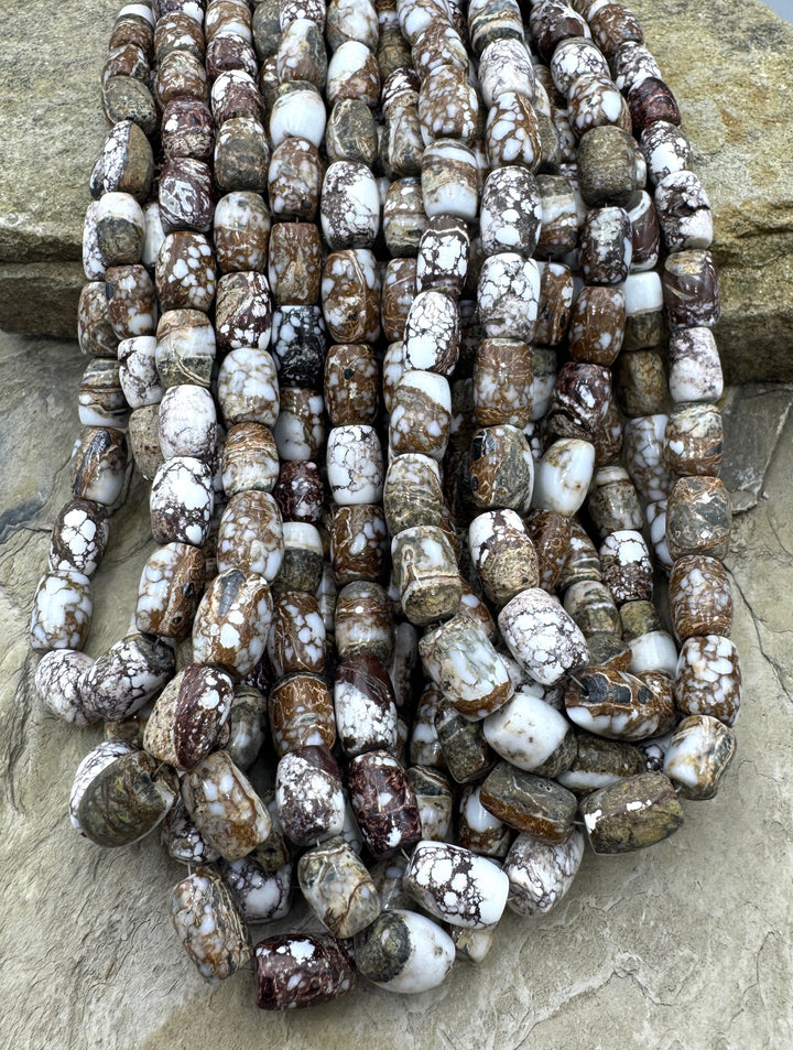 RARE Arizona Wild Horse 9x12mm Barrel Beads Strand 16 inch