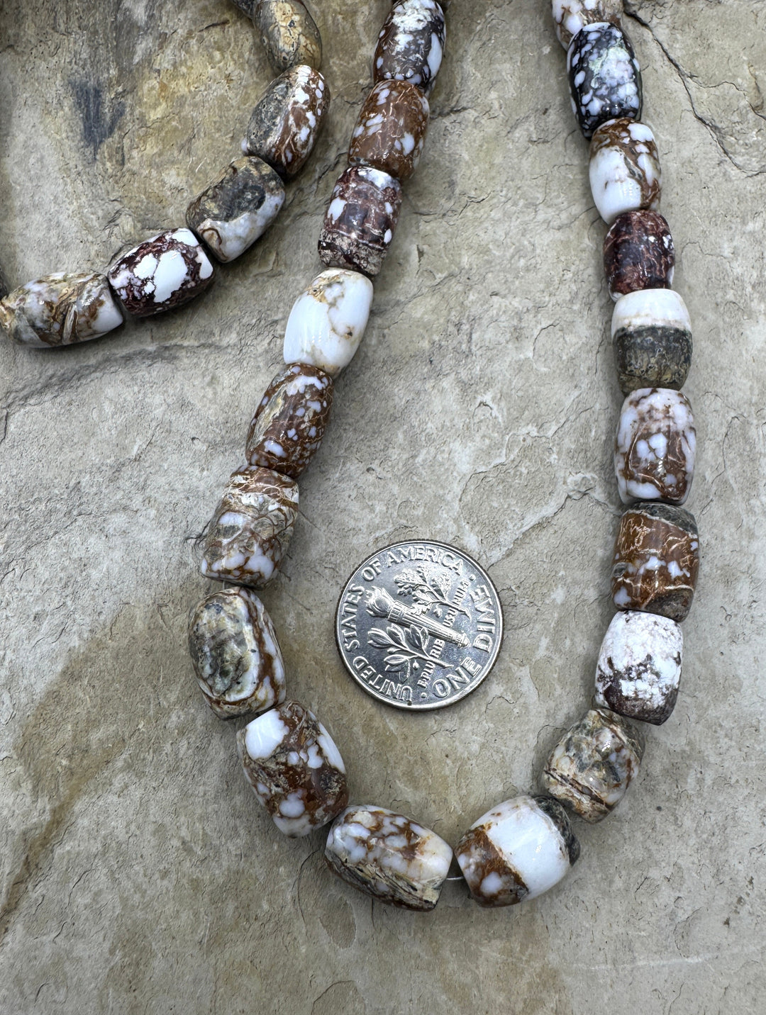 RARE Arizona Wild Horse 9x12mm Barrel Beads Strand 16 inch