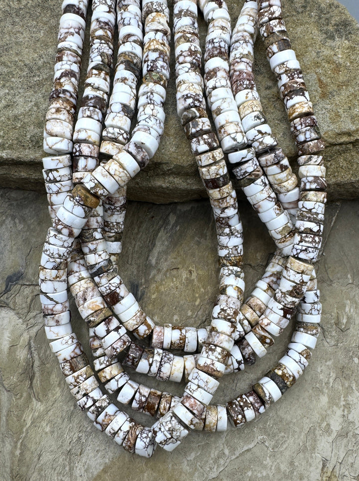 RARE Arizona Wild Horse BIG 10-11mm Heishi Beads Strand 16
