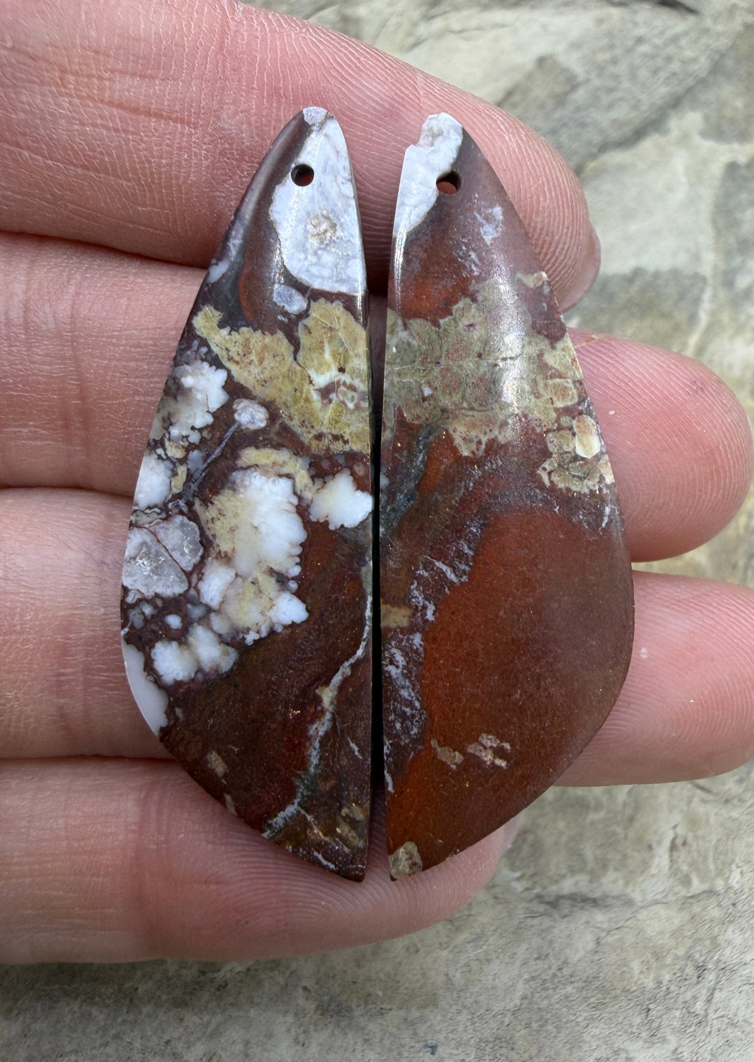 RARE Arizona Wild Horse Giant Matching Earring Slab Bead