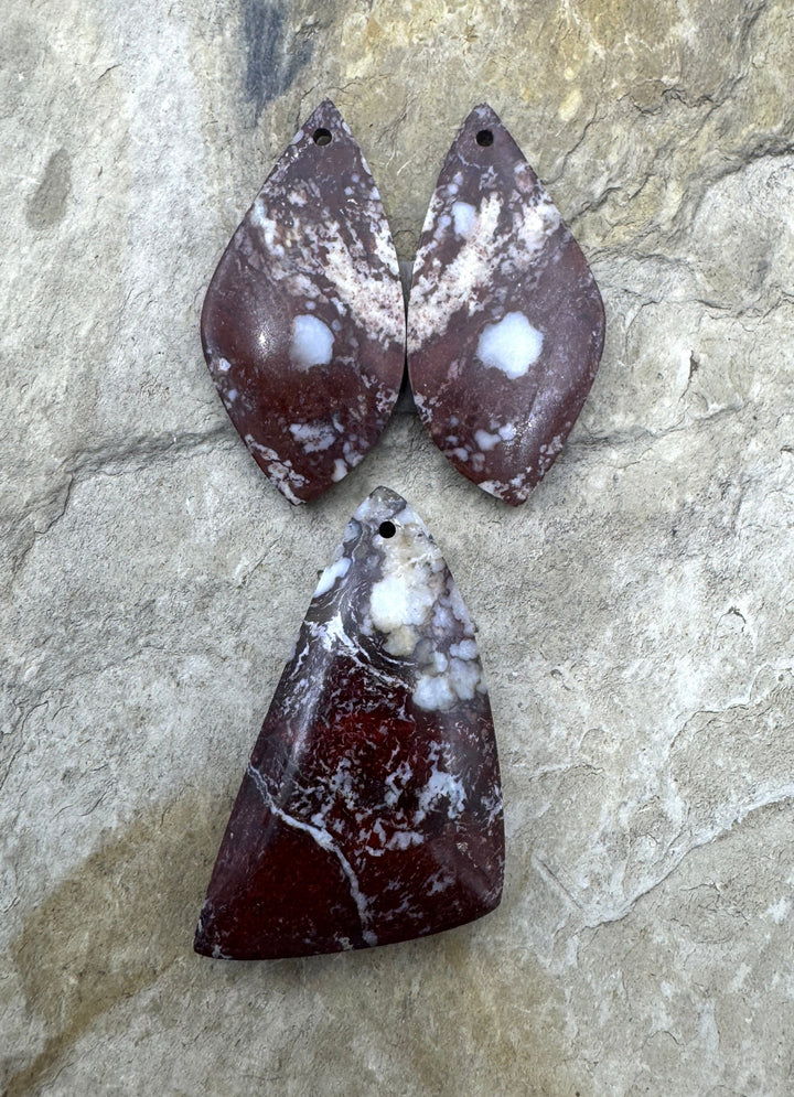 RARE Arizona Wild Horse Focal Pendant and Earring Slab Bead