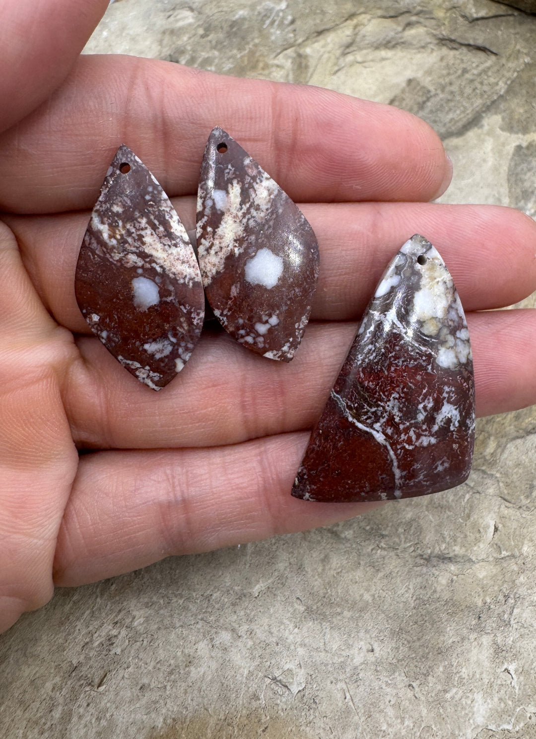 RARE Arizona Wild Horse Focal Pendant and Earring Slab Bead