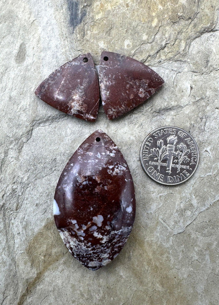 RARE Arizona Wild Horse Focal Pendant and Earring Slab Bead