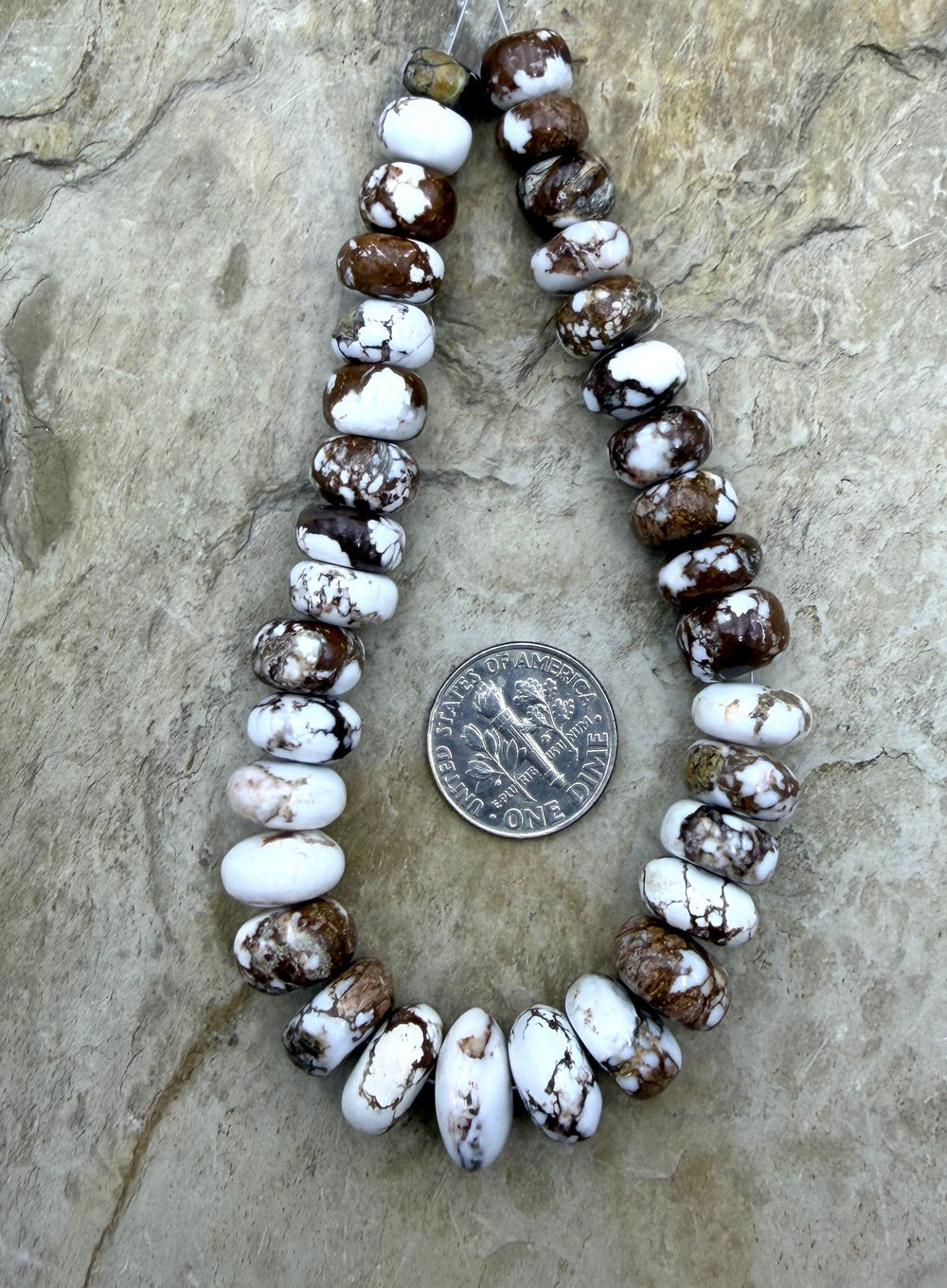 RARE Arizona Wild Horse Focal Strand Graduated Rondelle