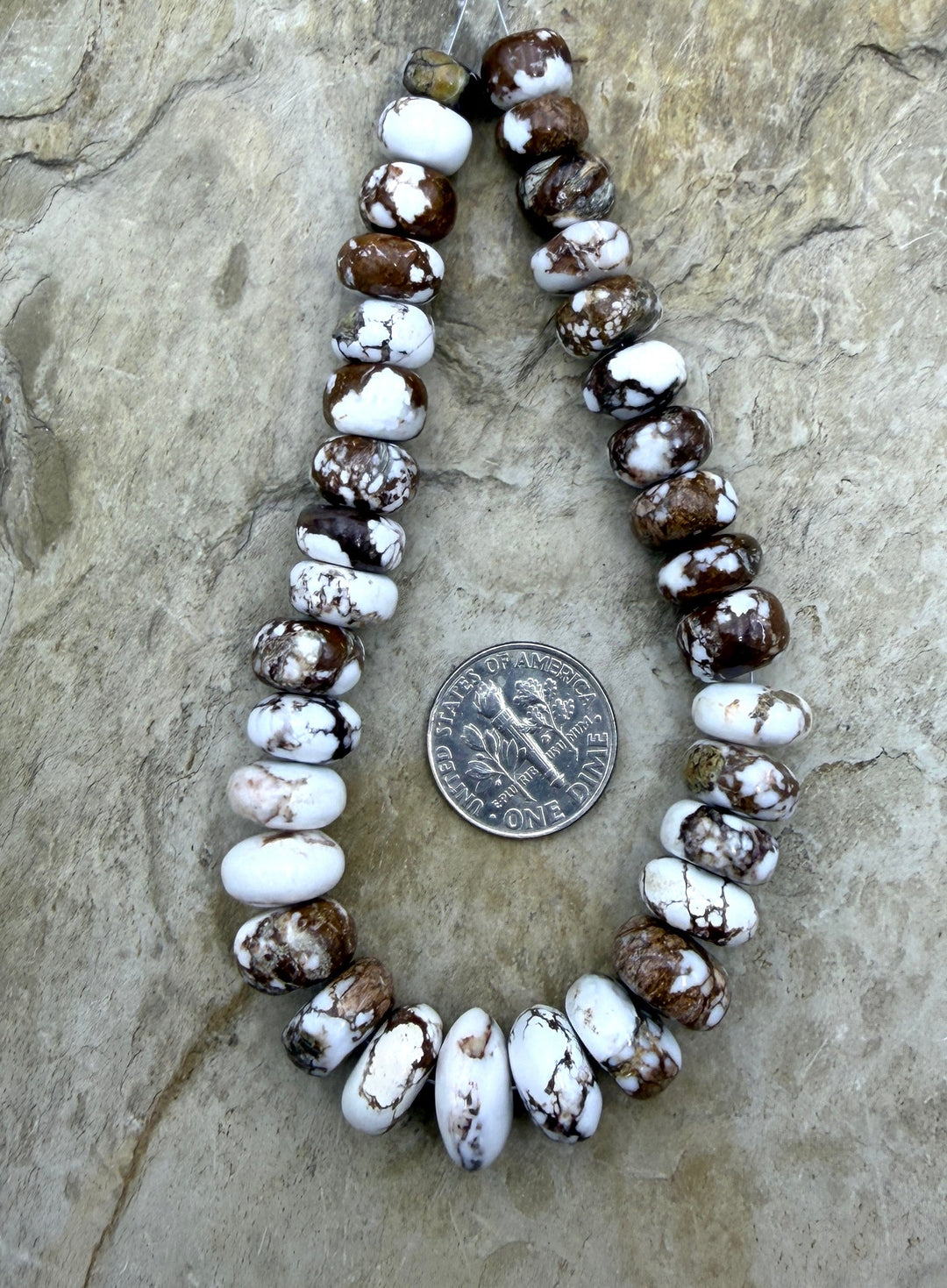 RARE Arizona Wild Horse Focal Strand Graduated Rondelle