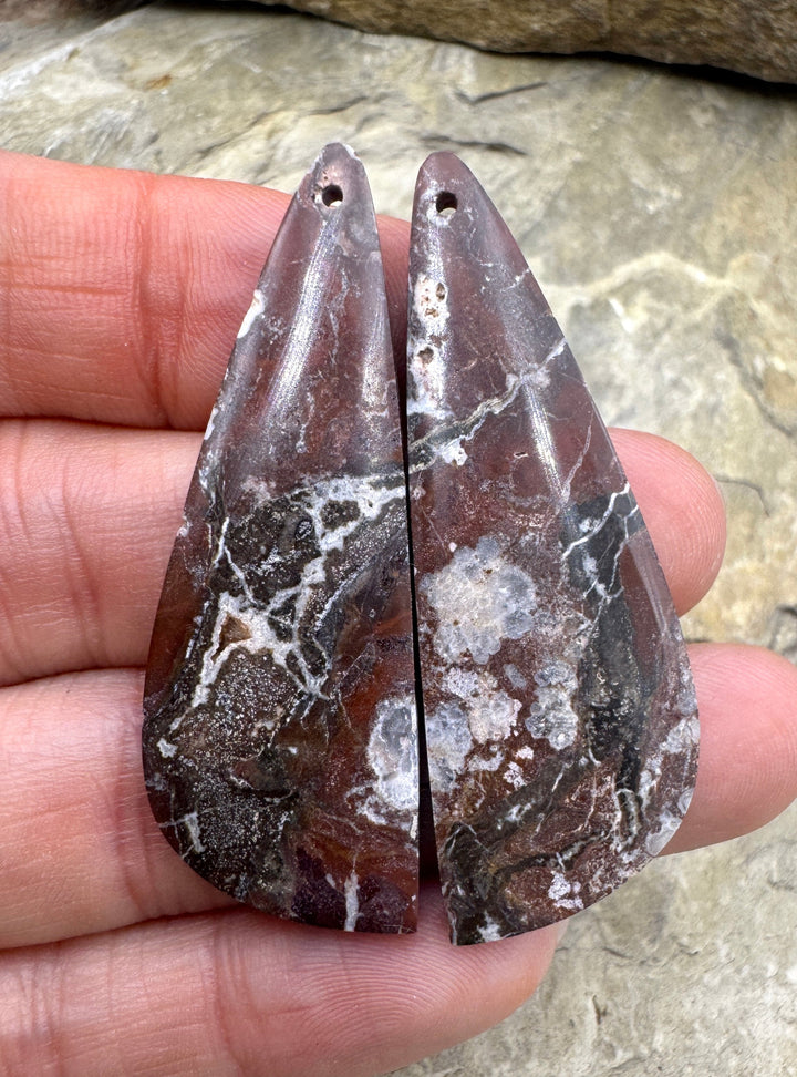 RARE Arizona Wild Horse Giant Matching Earring Slab Bead