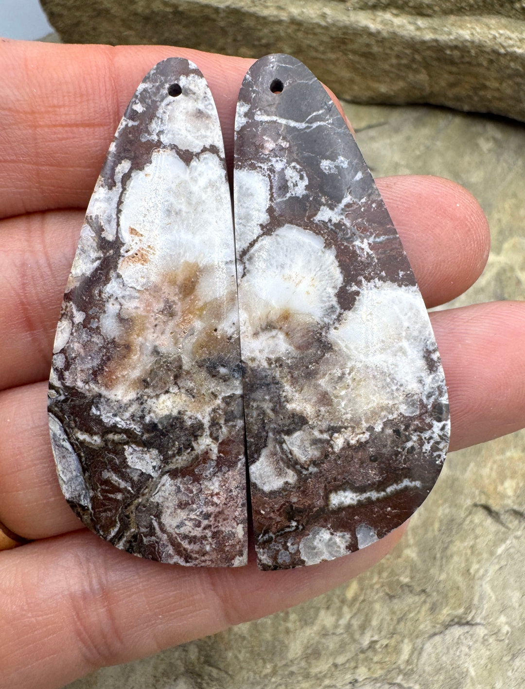 RARE Arizona Wild Horse Giant Matching Earring Slab Bead