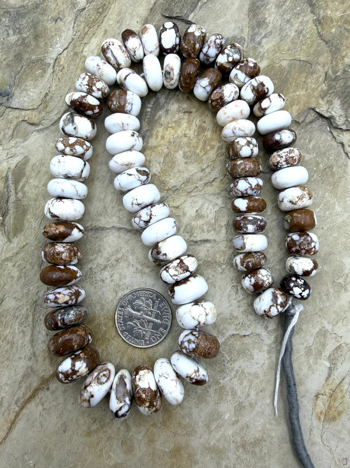 RARE Arizona Wild Horse Graduated Rondelle Beads 9-13mm 16