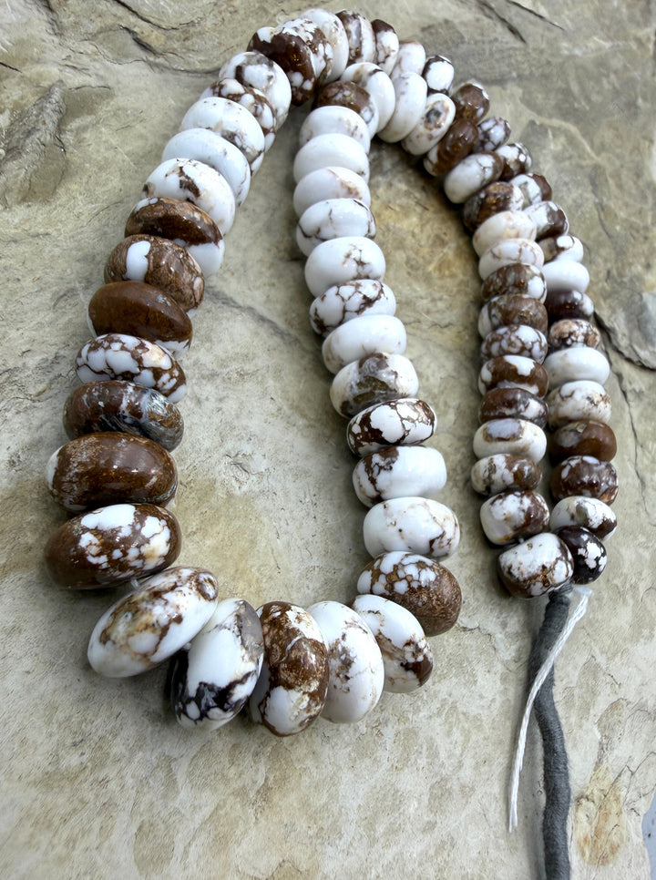 RARE Arizona Wild Horse Graduated Rondelle Beads 9-13mm 16