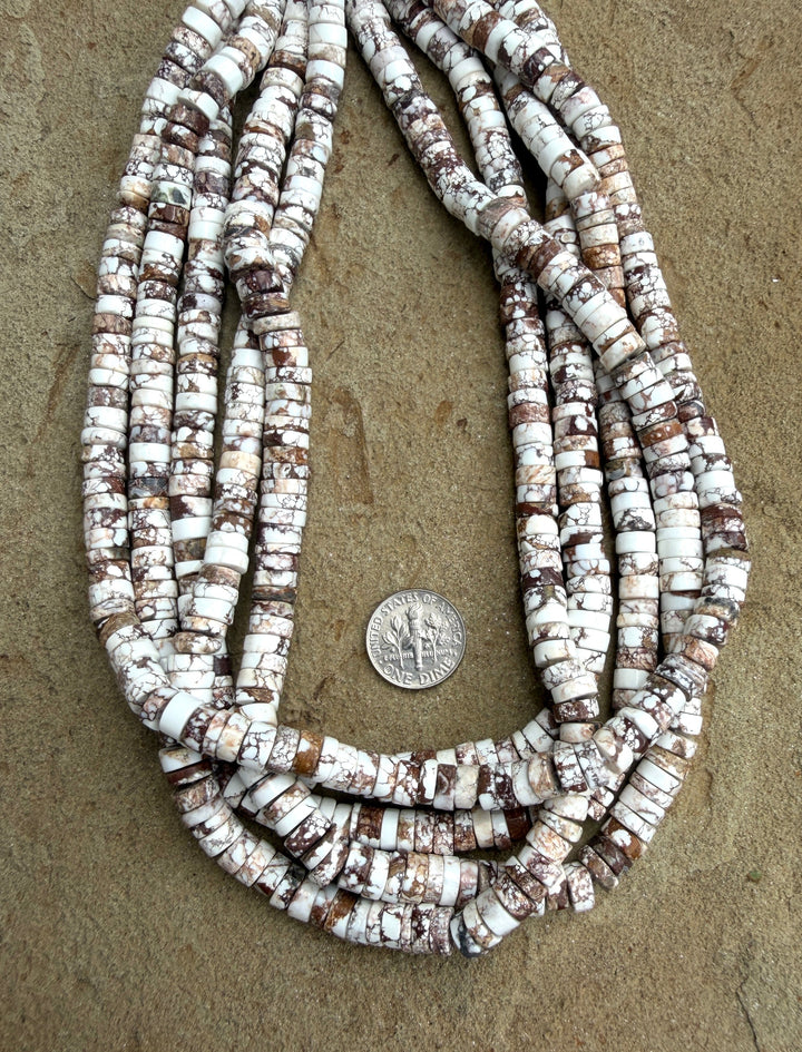 RARE Arizona Wild Horse Handcut 6-7mm Heishi Beads 16 Inch