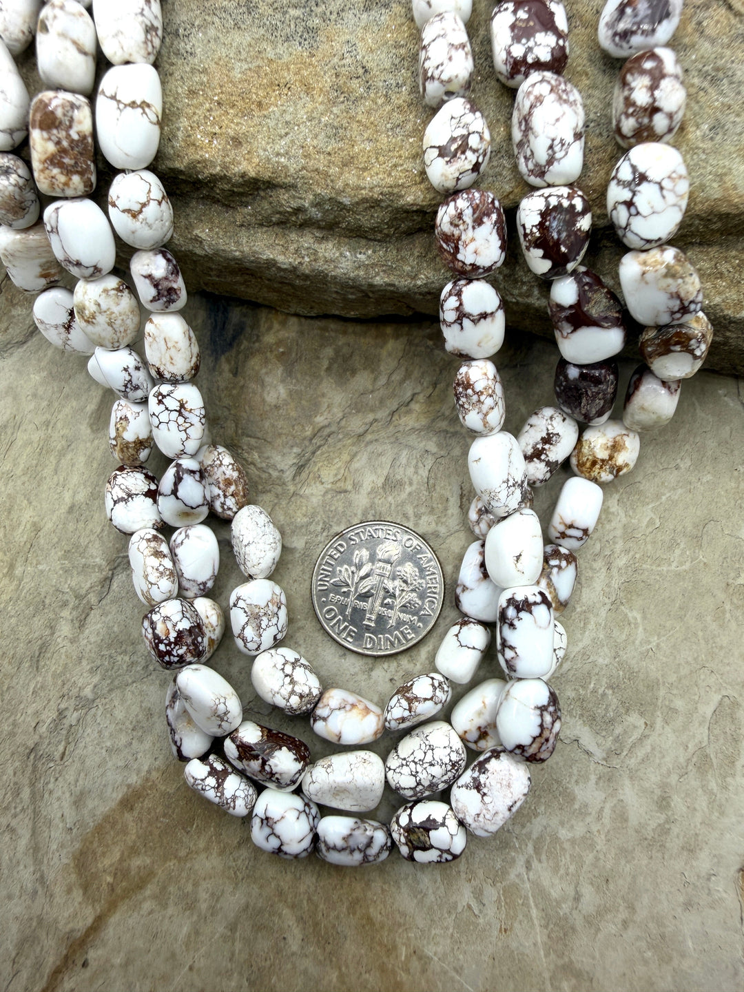 RARE Arizona Wild Horse Handcut 6x9mm Nugget Beads 16 Inch
