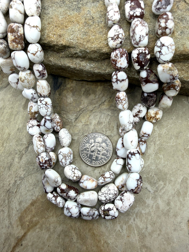RARE Arizona Wild Horse Handcut 6x9mm Nugget Beads 16 Inch