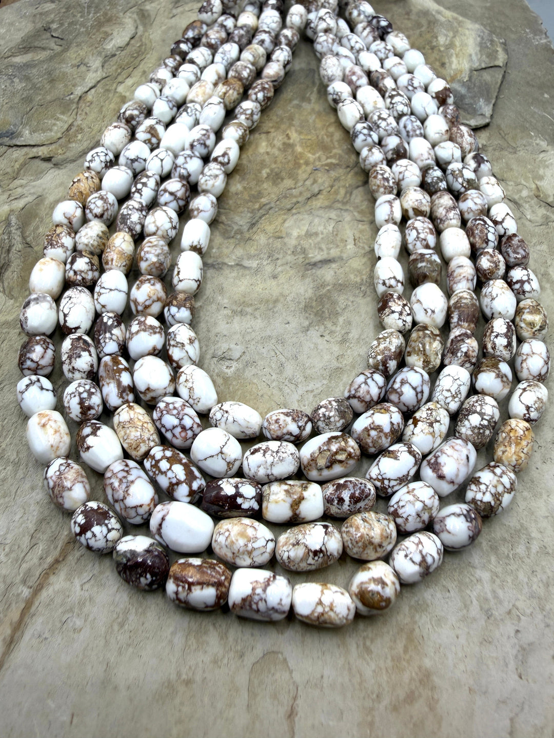 RARE Arizona Wild Horse Handcut 6x9mm Oval Beads 16 Inch