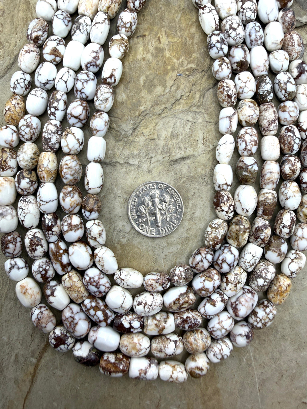 RARE Arizona Wild Horse Handcut 6x9mm Oval Beads 16 Inch