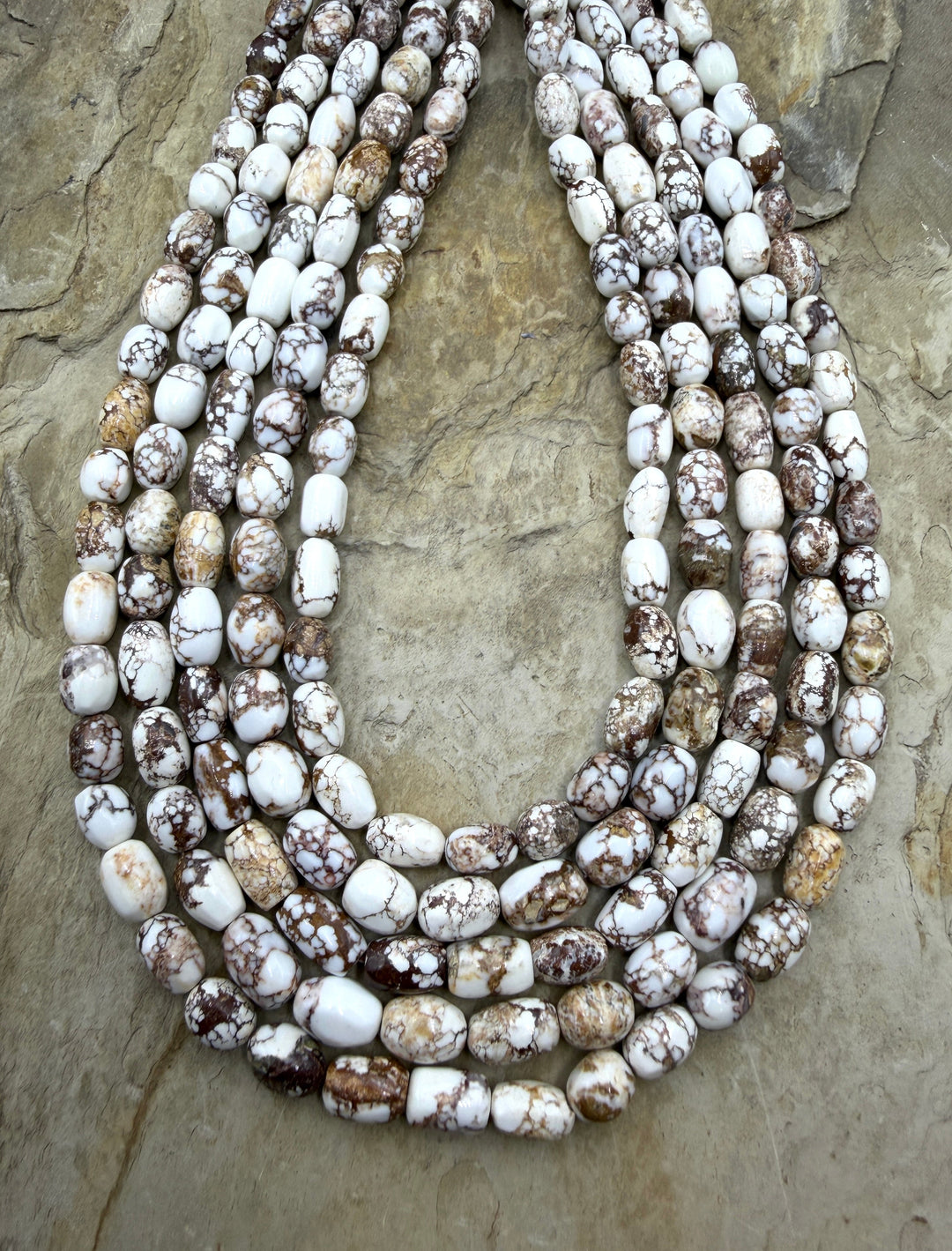 RARE Arizona Wild Horse Handcut 6x9mm Oval Beads 16 Inch