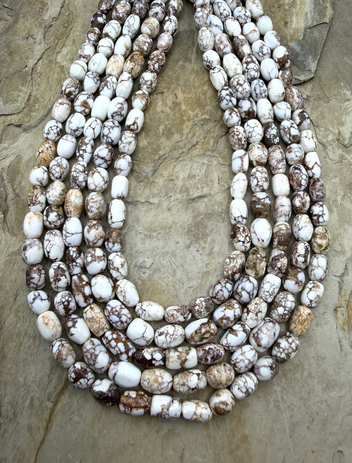 RARE Arizona Wild Horse Handcut 6x9mm Oval Beads 16 Inch